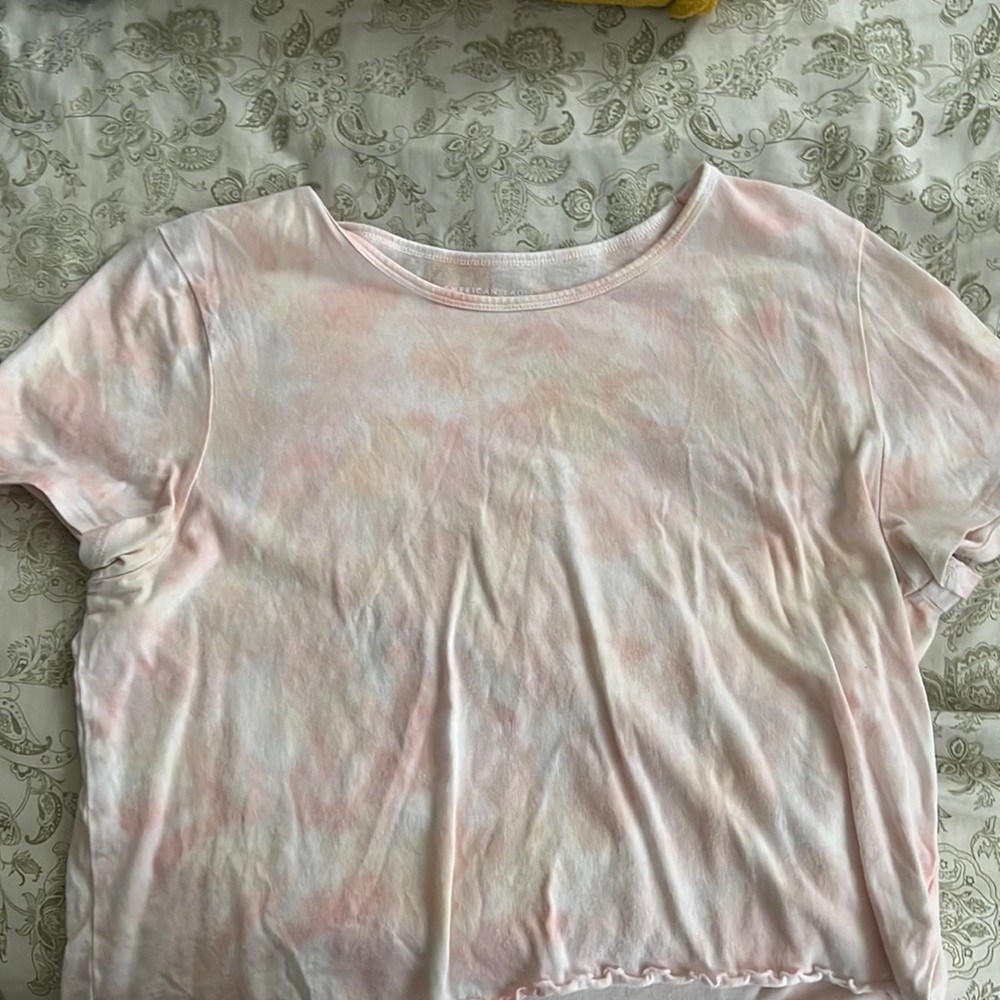 lettuce trim tie dye top